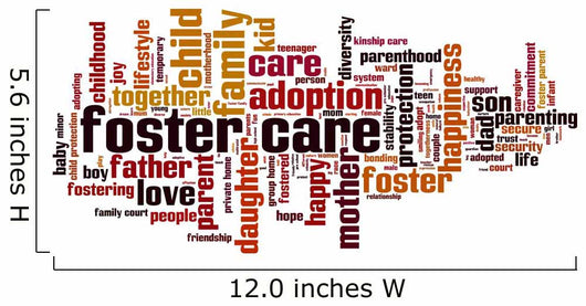 Foster Care Word Cloud Wall Decal