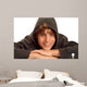 Happy Teen Boy Wearing Wall Decal