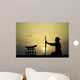 Japanese Man with Sword Wall Decal