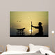 Japanese Man with Sword Wall Decal