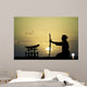 Japanese Man with Sword Wall Decal