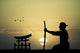 Japanese Man with Sword Wall Decal