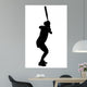 Female Softball Player Wall Decal