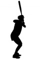 Female Softball Player Wall Decal