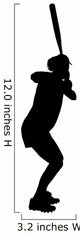 Female Softball Player Wall Decal