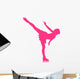 Pink Female Figure Skater Wall Decal
