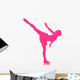 Pink Female Figure Skater Wall Decal