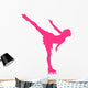 Pink Female Figure Skater Wall Decal