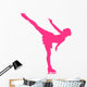 Pink Female Figure Skater Wall Decal