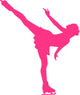 Pink Female Figure Skater Wall Decal
