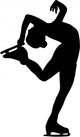 Figure Skater Silhouette Wall Decal
