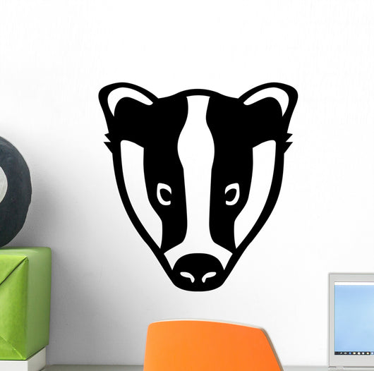Badger Head Wall Decal