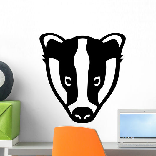 Badger Head Wall Decal