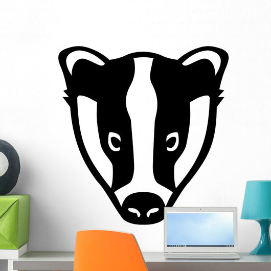 Badger Head Wall Decal