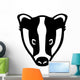 Badger Head Wall Decal