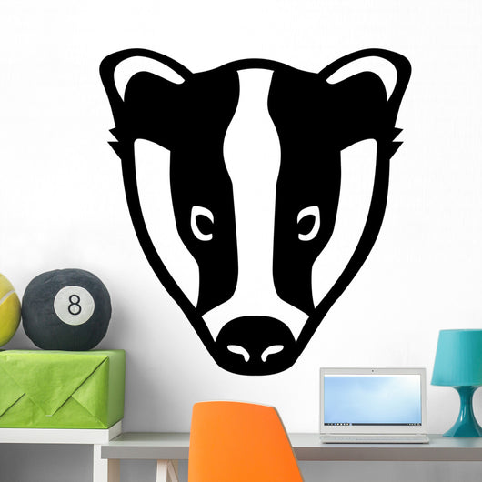 Badger Head Wall Decal