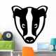 Badger Head Wall Decal