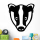 Badger Head Wall Decal