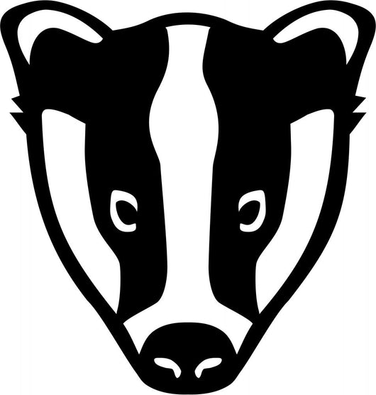 Badger Head Wall Decal