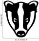 Badger Head Wall Decal