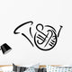 French Horn Drawn Wall Decal