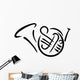 French Horn Drawn Wall Decal