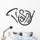 French Horn Drawn Wall Decal