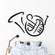 French Horn Drawn Wall Decal