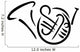 French Horn Drawn Wall Decal