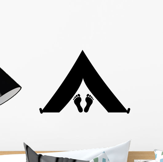 Camping with Feet Wall Decal