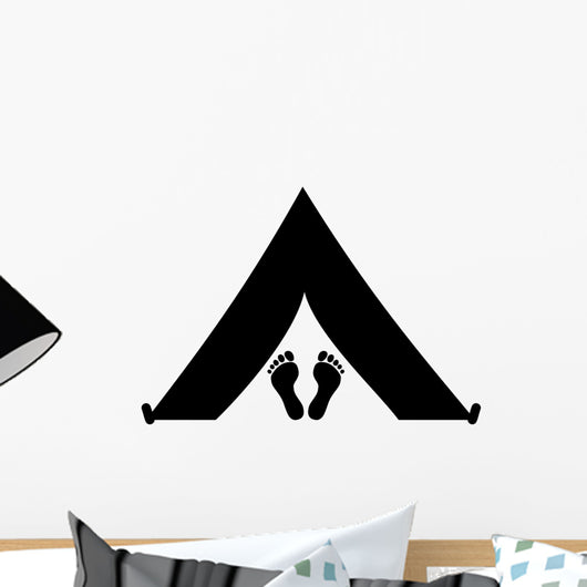 Camping with Feet Wall Decal