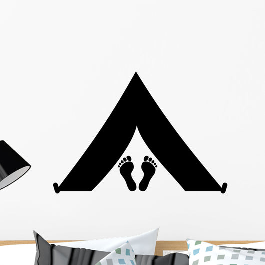 Camping with Feet Wall Decal