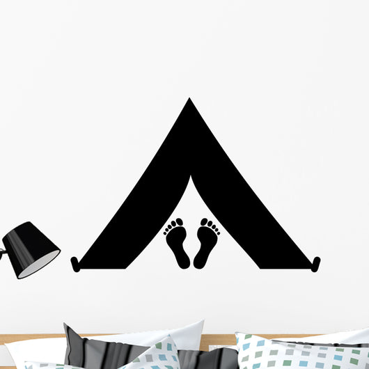 Camping with Feet Wall Decal