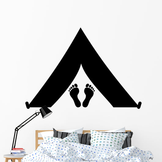 Camping with Feet Wall Decal