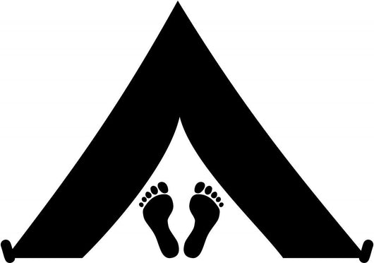 Camping with Feet Wall Decal