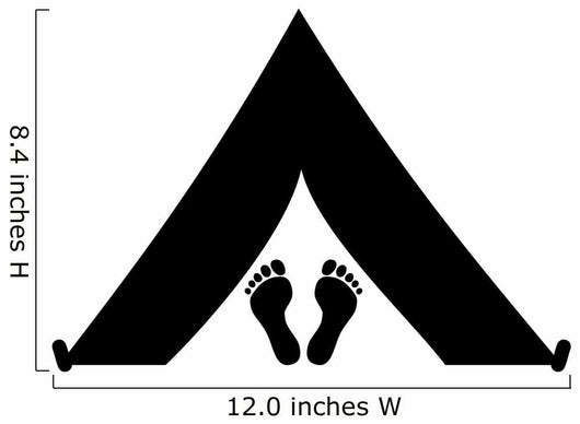 Camping with Feet Wall Decal