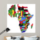 Highly Detailed Africa Map Wall Decal