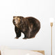 Big Brown Bear White Wall Decal