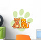 Cat and Dog Wall Decal