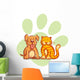 Cat and Dog Wall Decal