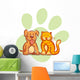 Cat and Dog Wall Decal