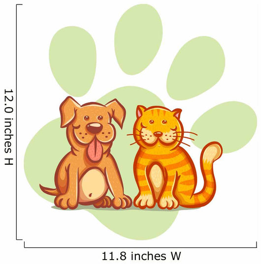 Cat and Dog Wall Decal