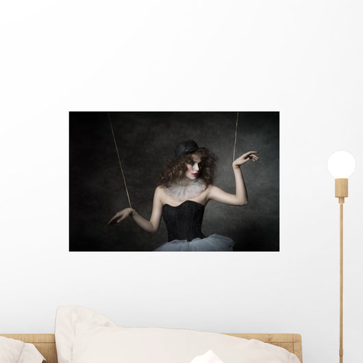 Sensual Clown Puppet Female Wall Decal