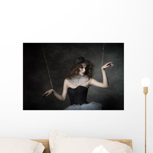 Sensual Clown Puppet Female Wall Decal