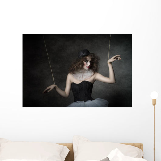 Sensual Clown Puppet Female Wall Decal