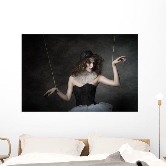 Sensual Clown Puppet Female Wall Decal