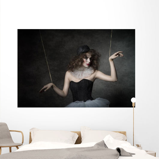 Sensual Clown Puppet Female Wall Decal
