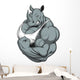Strong Rhinoceros Wall Decal