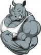 Strong Rhinoceros Wall Decal