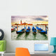 Gondolas at sunset Wall Mural